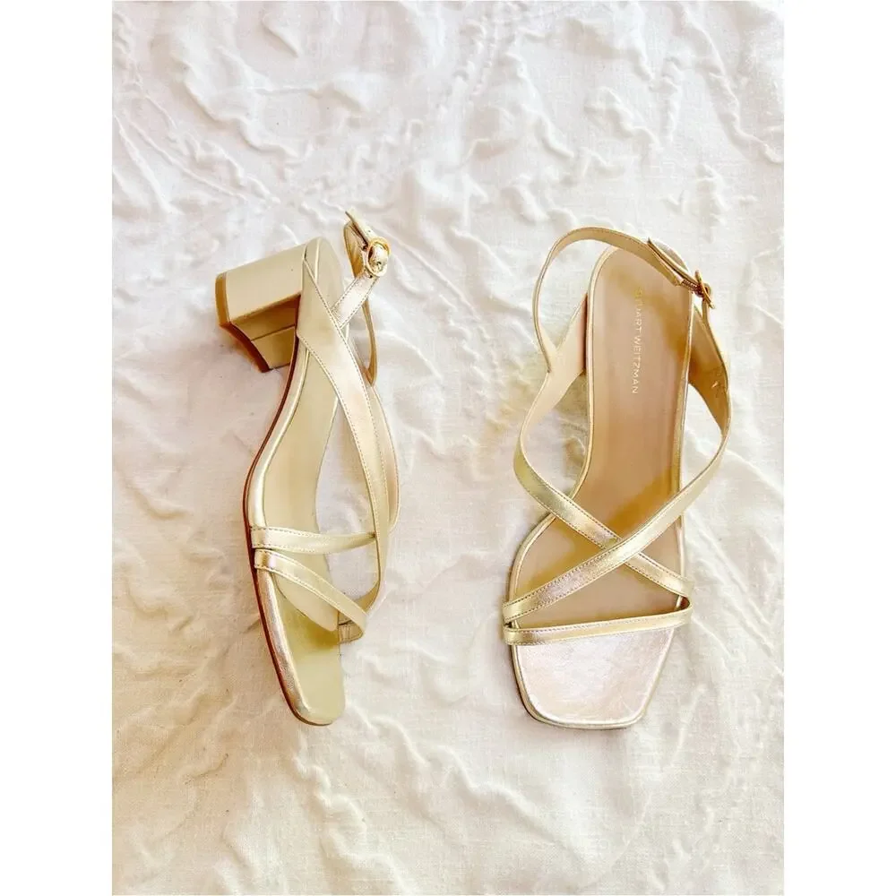 Stuart Weitzman Oasis 50 Block Sandal Size 9.5